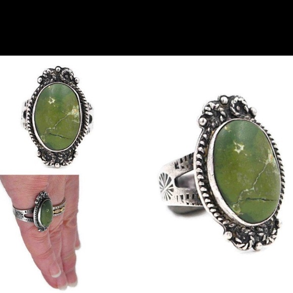 Vintage turquoise Native American silver ring - Picture 2 of 9